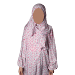 Fayrouz prayer Cloth (for children from 6 to 9 years old) - Floral Pink