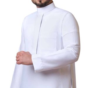 White Men Thobe Cotton Summer with Cufflinks