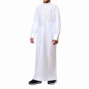 Boys' thobe- summer cotton - white