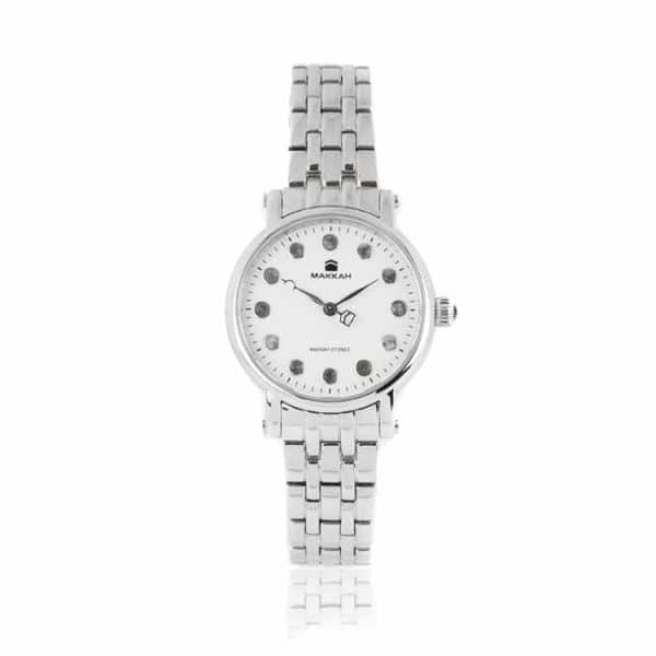 Makkah women's watch silver white dial