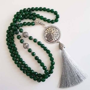 "The beloved" memories- Green Agate Prayer Beads