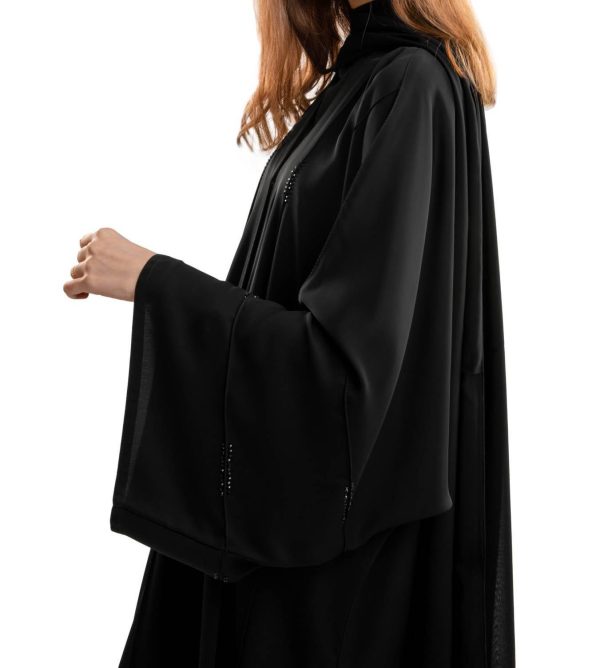 Groor Fabric Crystal Abaya