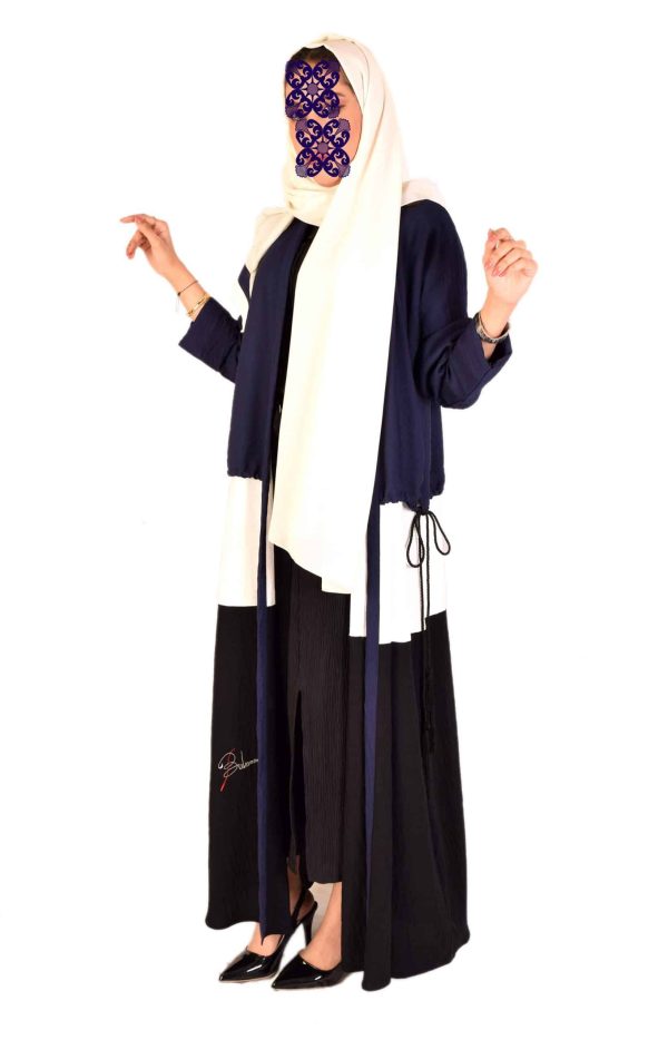عباية كريب اسود فاخر