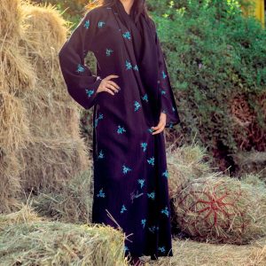 Embroidered luxury crepe abaya
