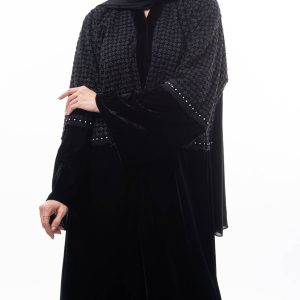 Velvet Embroidered Abaya