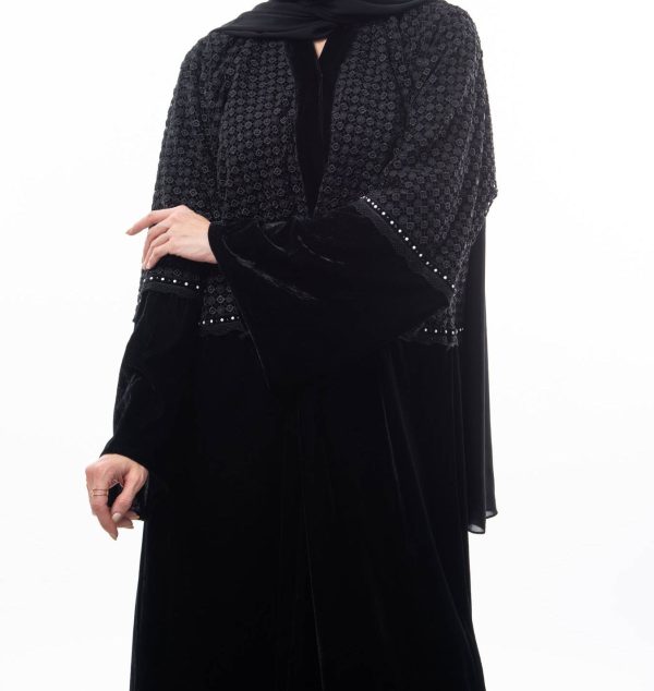 Velvet Embroidered Abaya