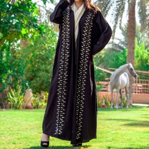 White Linen Fabric Abaya