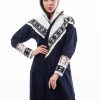 Navy Linen Abaya