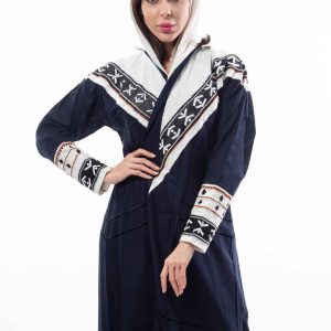 Navy Linen Abaya