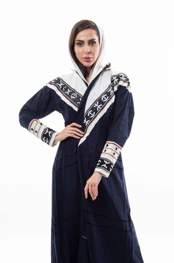 Navy Linen Abaya