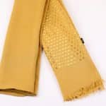 Veil with yellow square embroidery