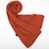 Plain Stretch Cotton veil, orange