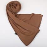 طرحة قطن سترتش سادة لون بني