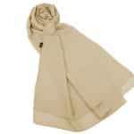 Plain laser chiffon veil beige
