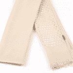 طرحة بتطريز مربعات لون بيج