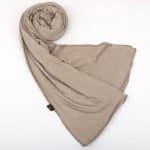 Plain Stretch Cotton Veil , Dark Beige