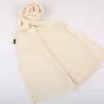 Plain laser chiffon veil in light beige color