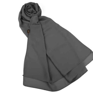 Plain laser chiffon veil in dark gray