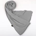 طرحة قطن سترتش سادة لون رمادي فاتح