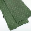 Linen polka dot veil, olive green