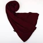 Plain Stretch Cotton veil, Burgundy