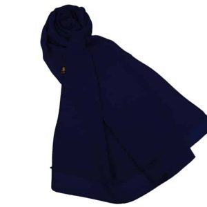 Plain laser chiffon veil, dark blue