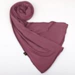 Plain Stretch Cotton Veil, Mauve Color