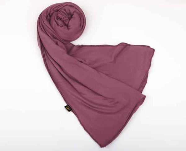 Plain Stretch Cotton Veil, Mauve Color