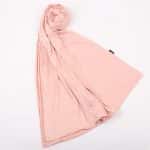 Plain stretch cotton veil, pink